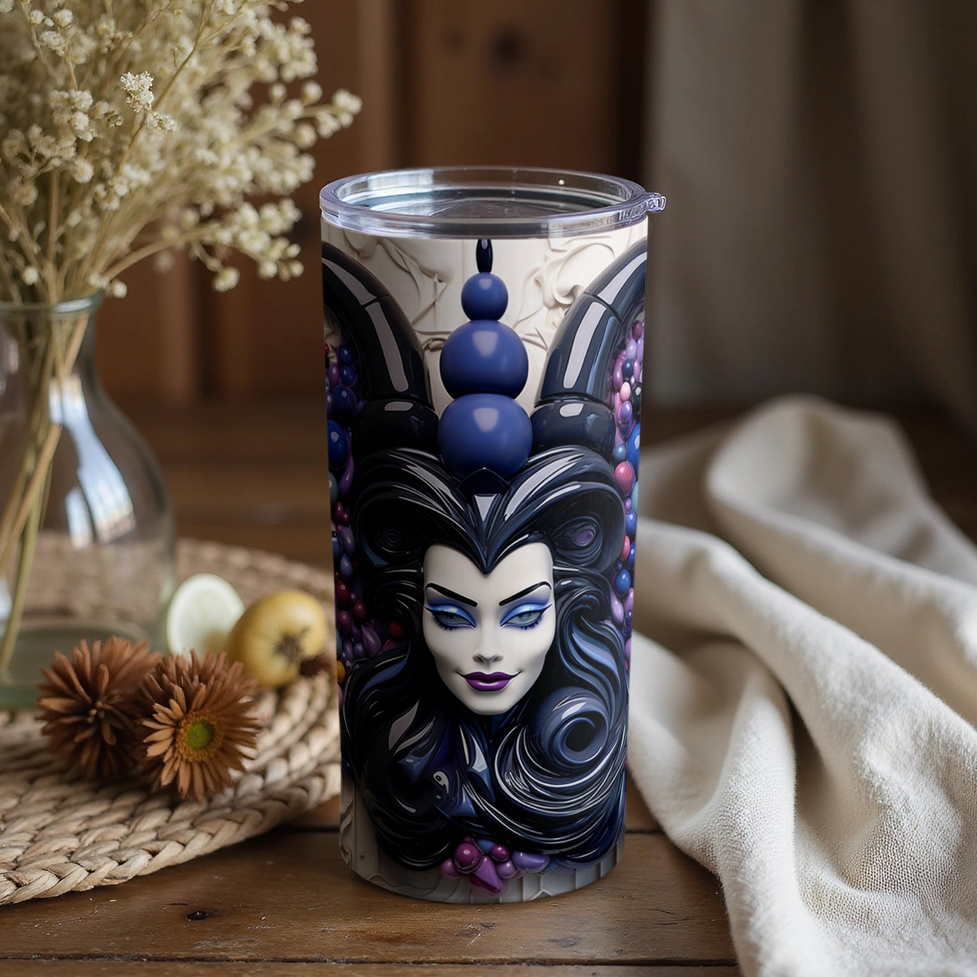 Unique Tumbler Featuring Enchanting Dark Fantasy Artwork