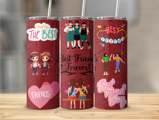 Best Friends Forever Tumbler for Best Friend Day Gift