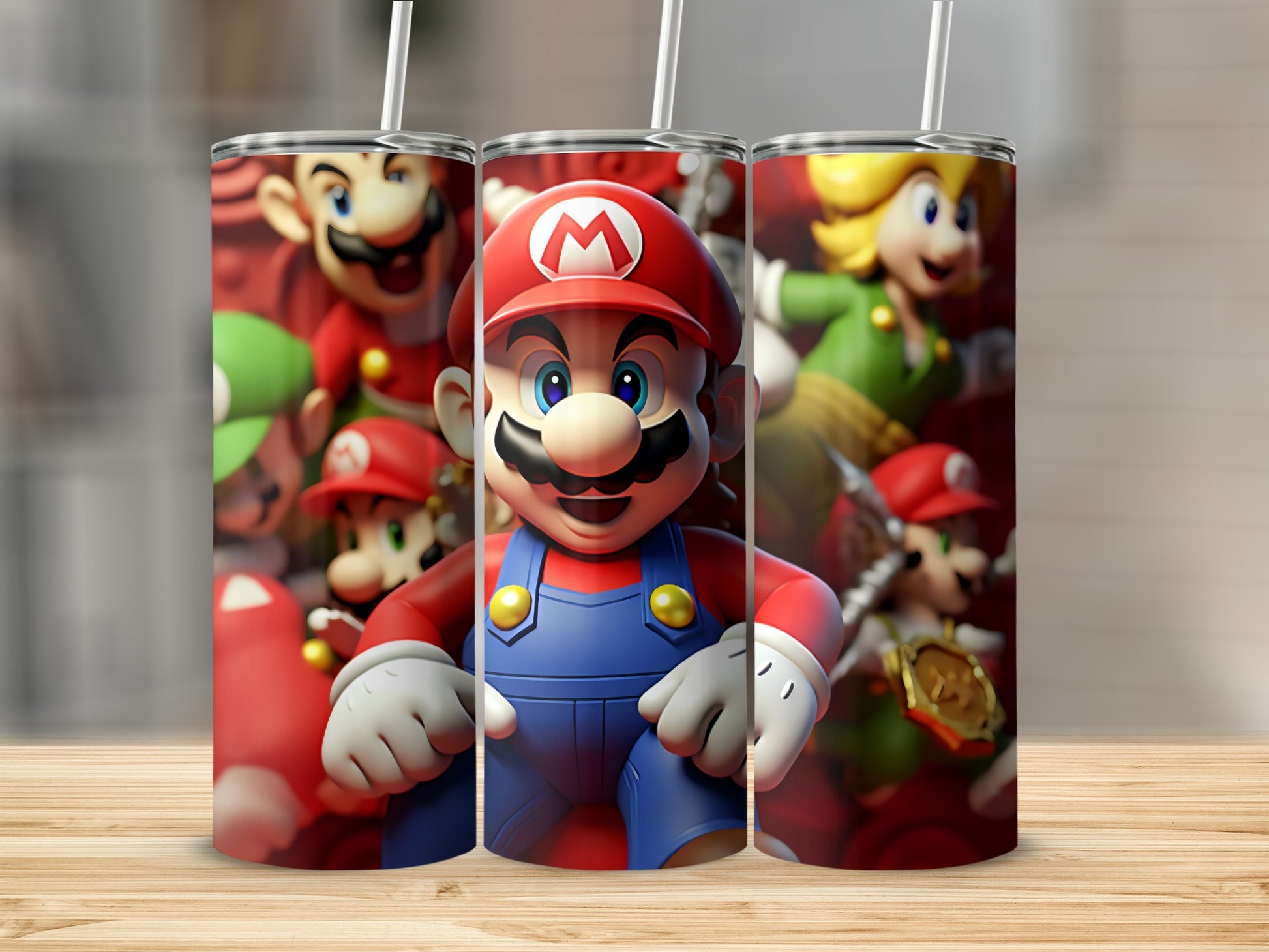 Super Mario Characters Colorful Tumbler Cup