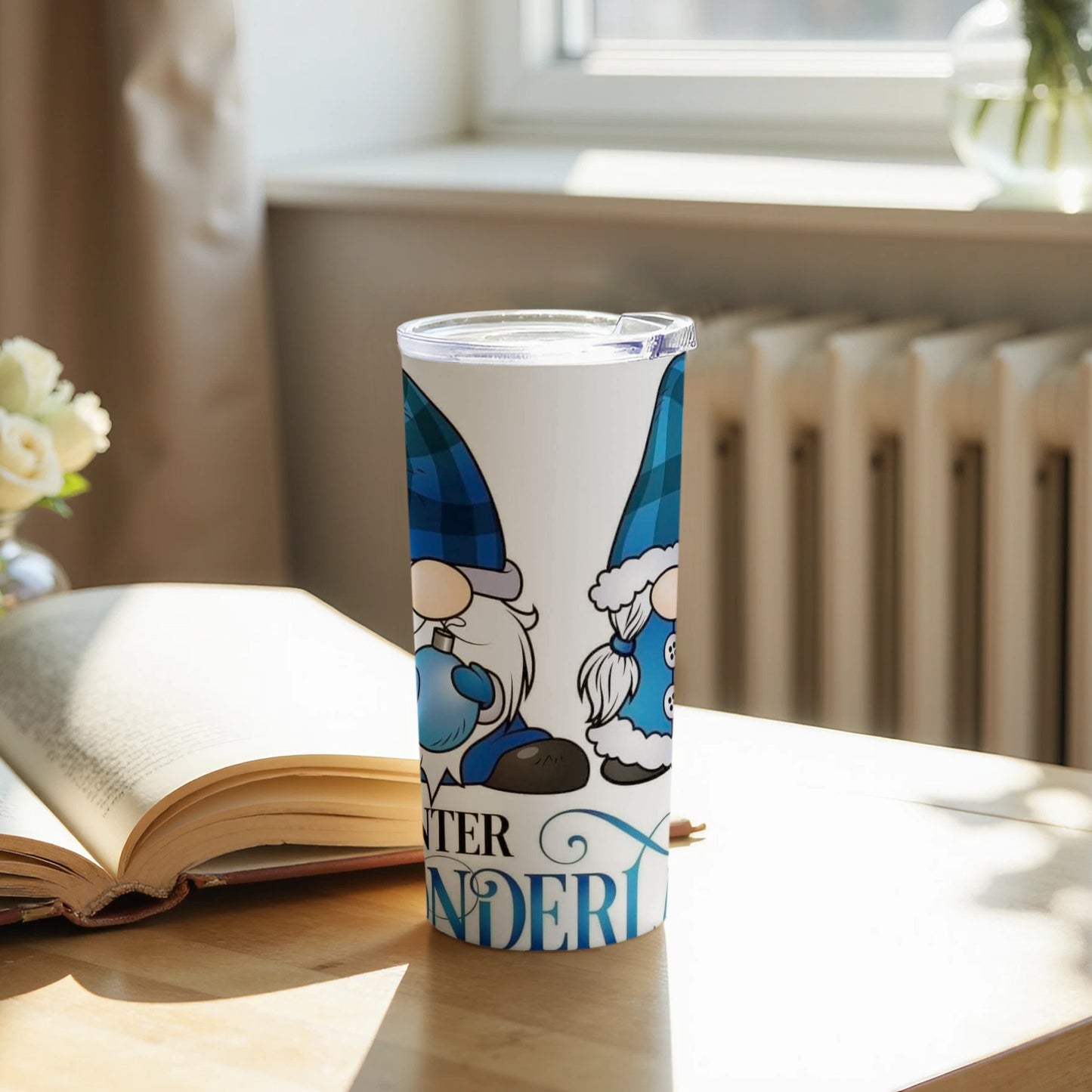 Winter Wonderland Gnome Artwork Tumbler Gift
