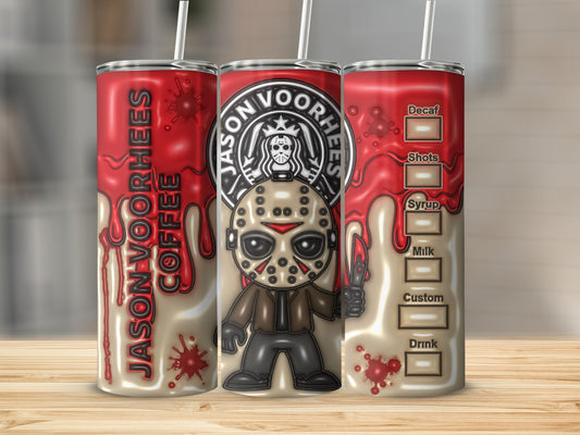 Jason Voorhees Coffee Tumbler for Horror Fans