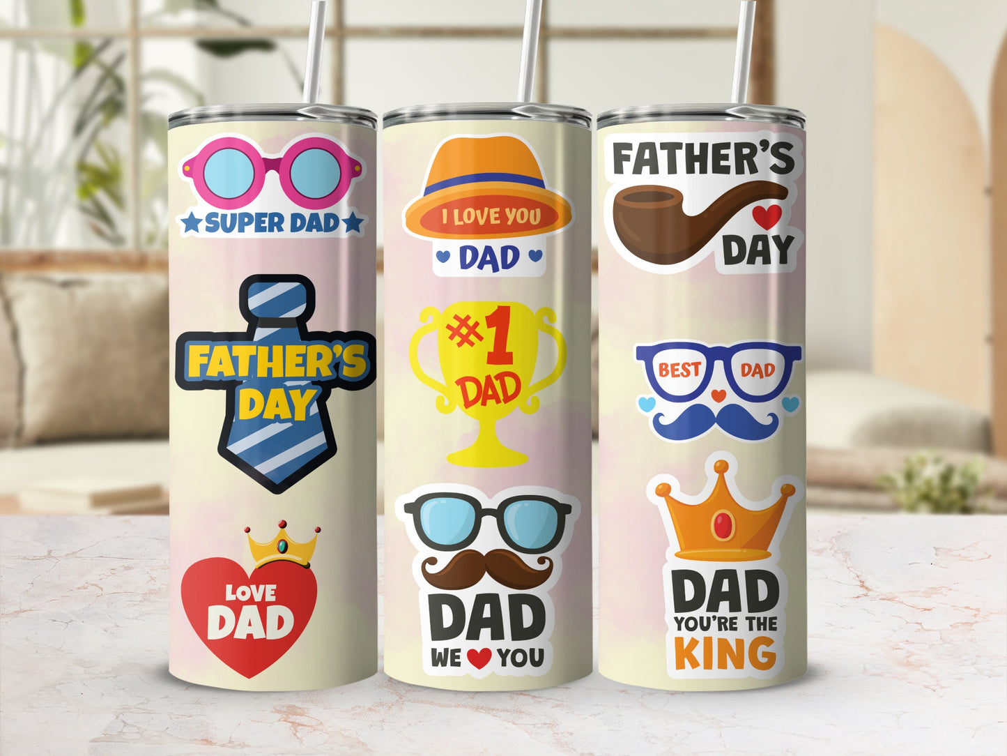 Father's Day Themed Custom Tumblers  For Dad