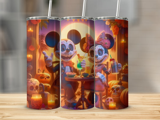 Cute Halloween Cartoon Characters Themed Tumbler Cups