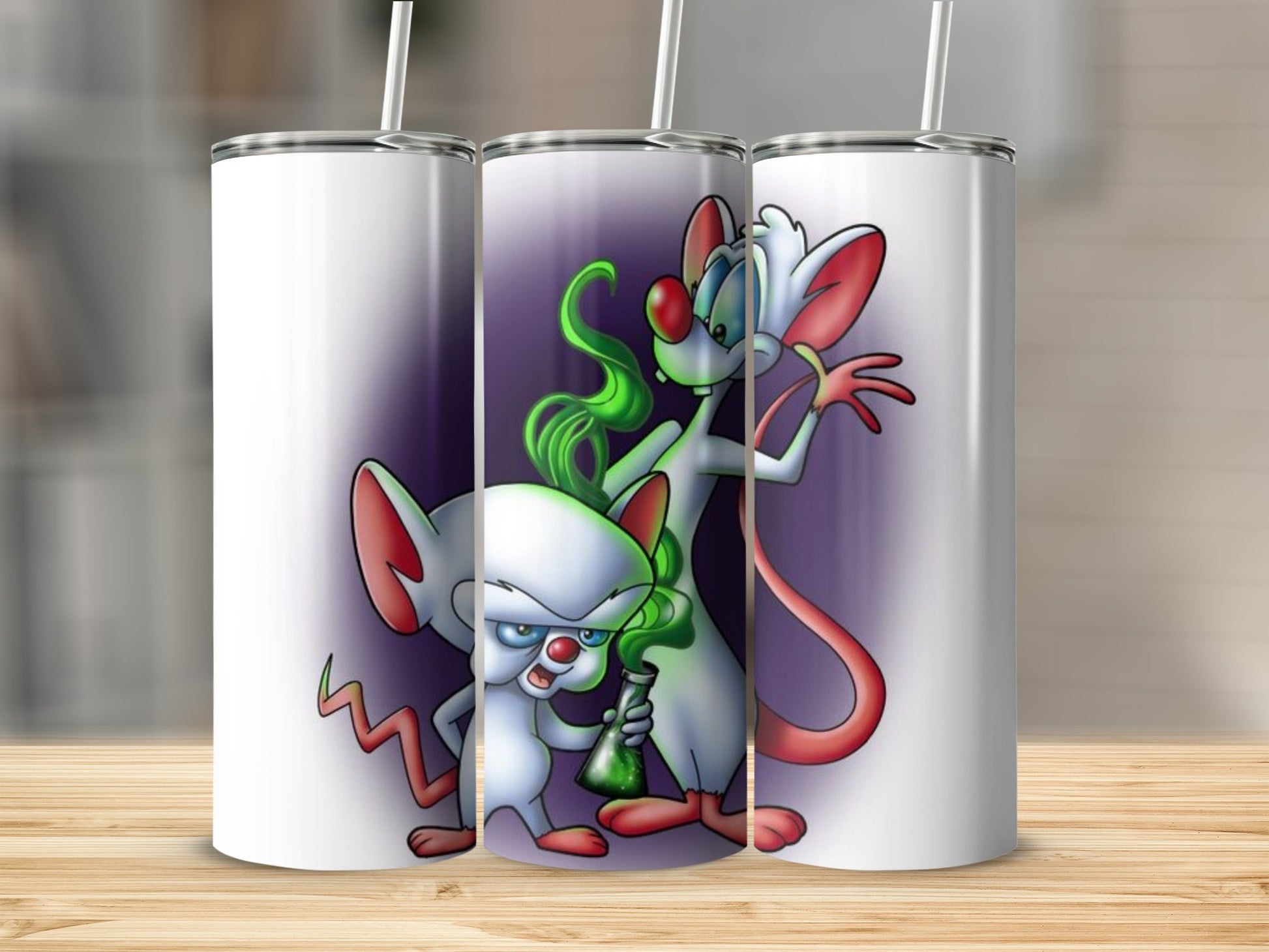 Pinky and The Brain Tumbler Cup Colorful Drinkware
