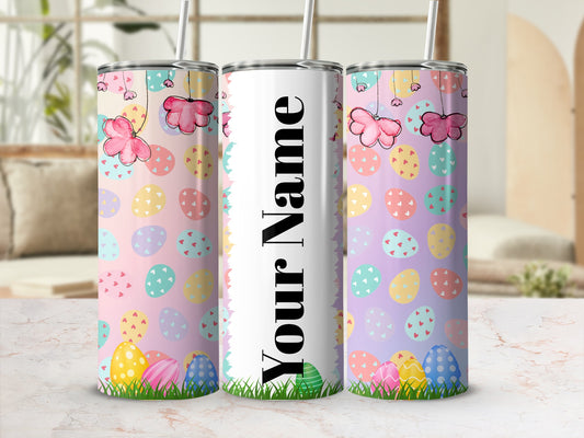 Personalized Easter Theme Tumbler with Name Customization