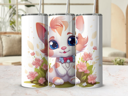 Sweet Spotted Kitten Flower Garden Tumbler product type
