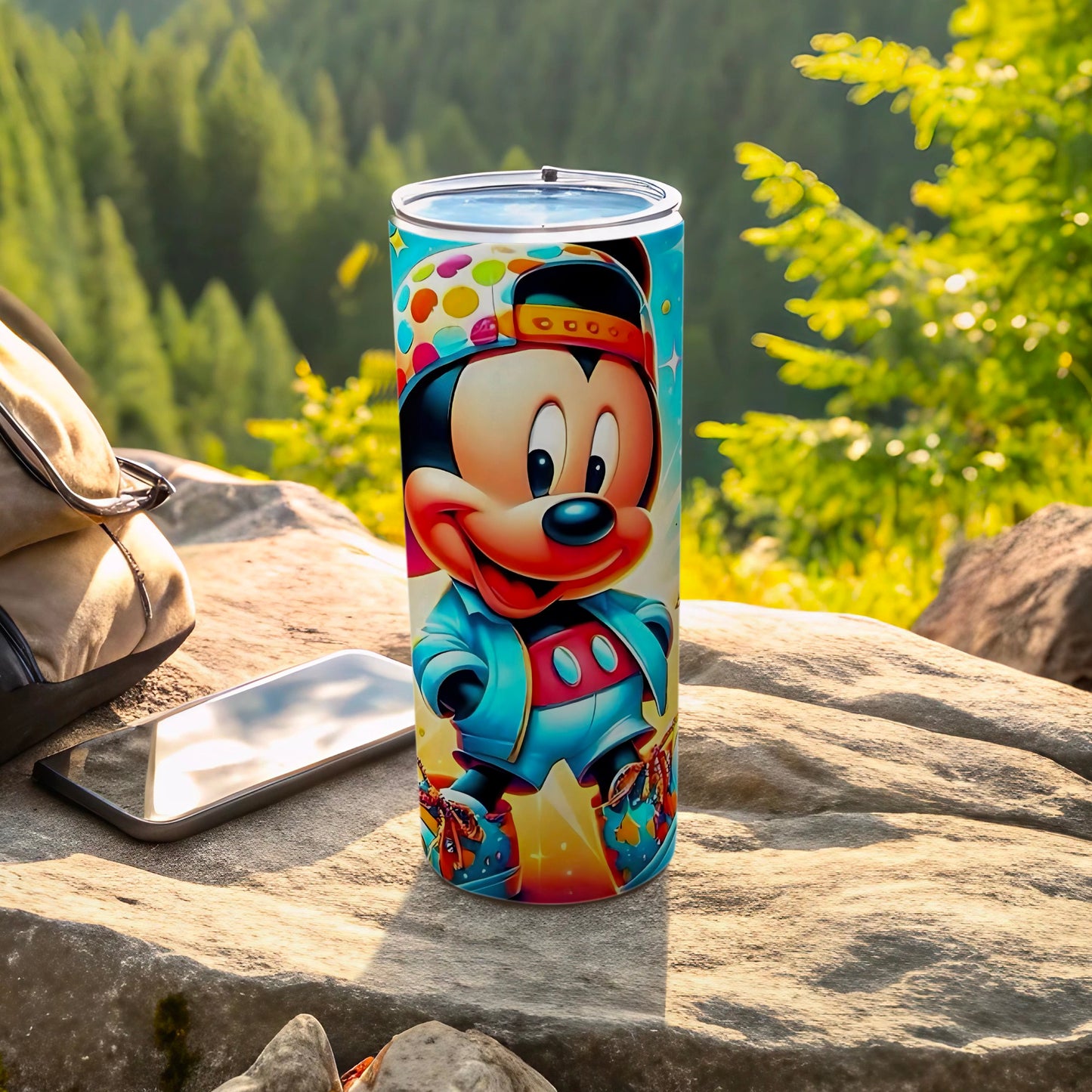 Colorful Cartoon Mouse Design Travel Mug