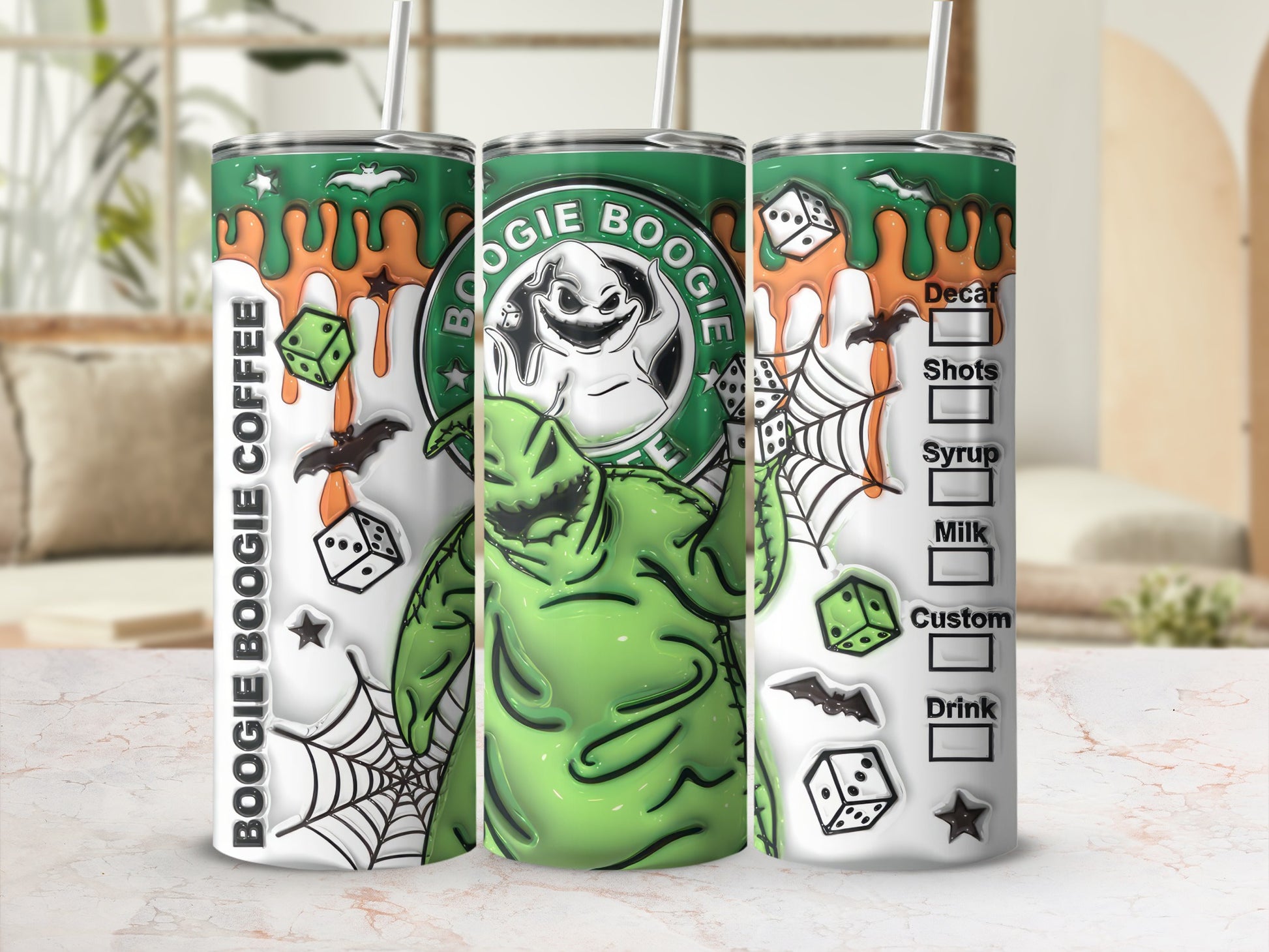Boogie Boogie Coffee Custom Drink Halloween Tumbler