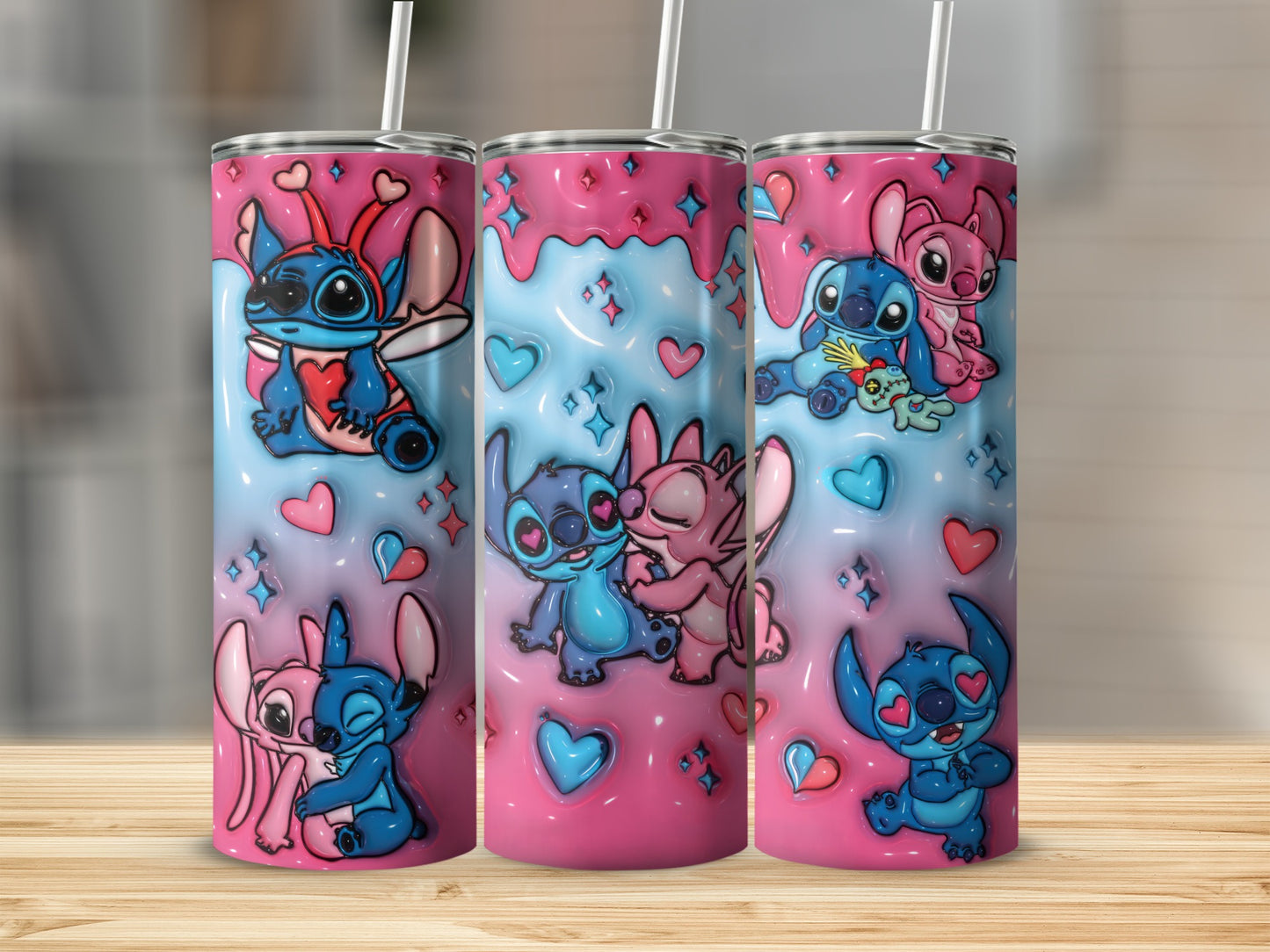 Cute Cartoon Character Design with Heart Accents Tumbler