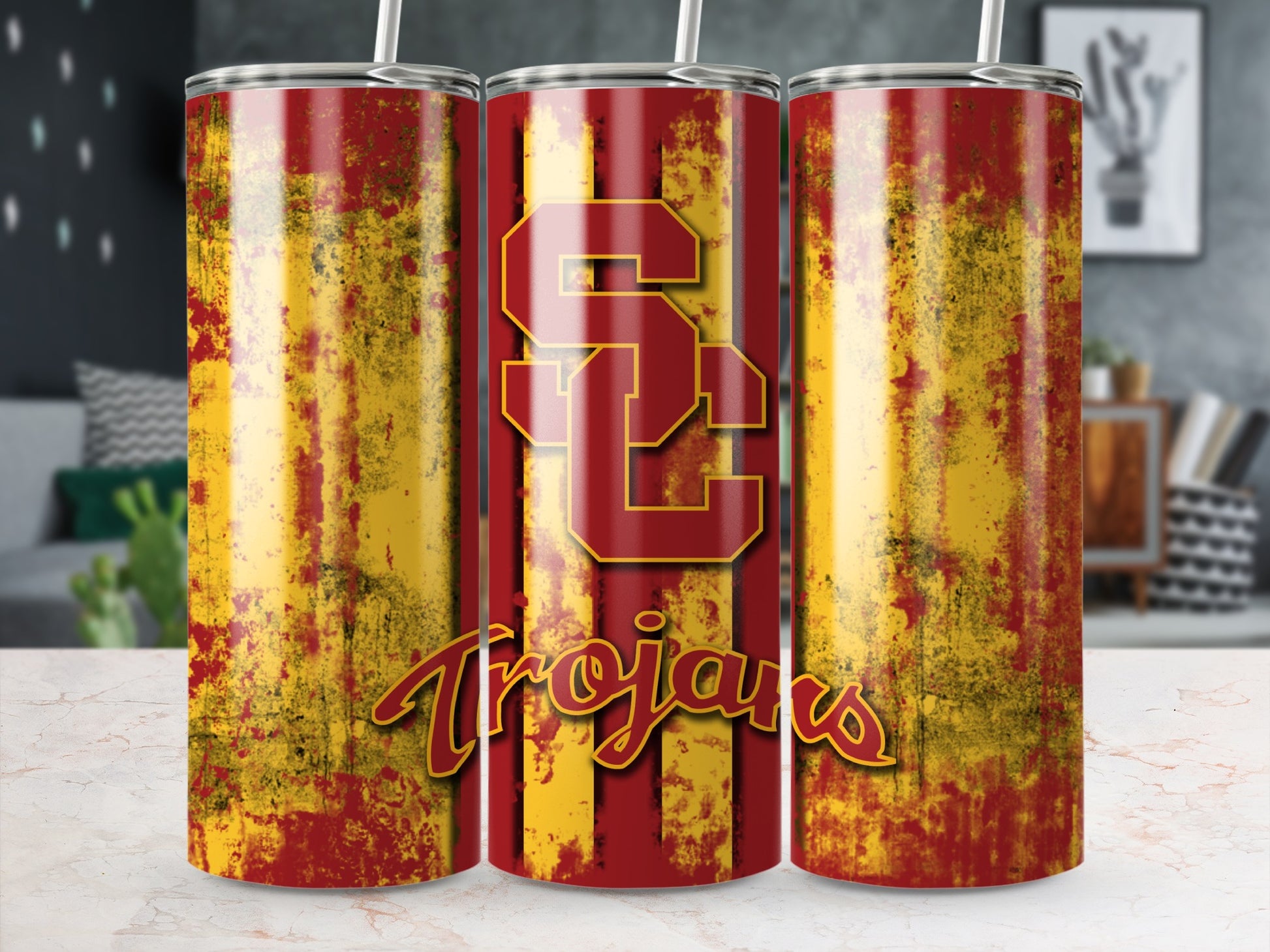 SC Trojans Tumbler with Vintage Design Tumbler