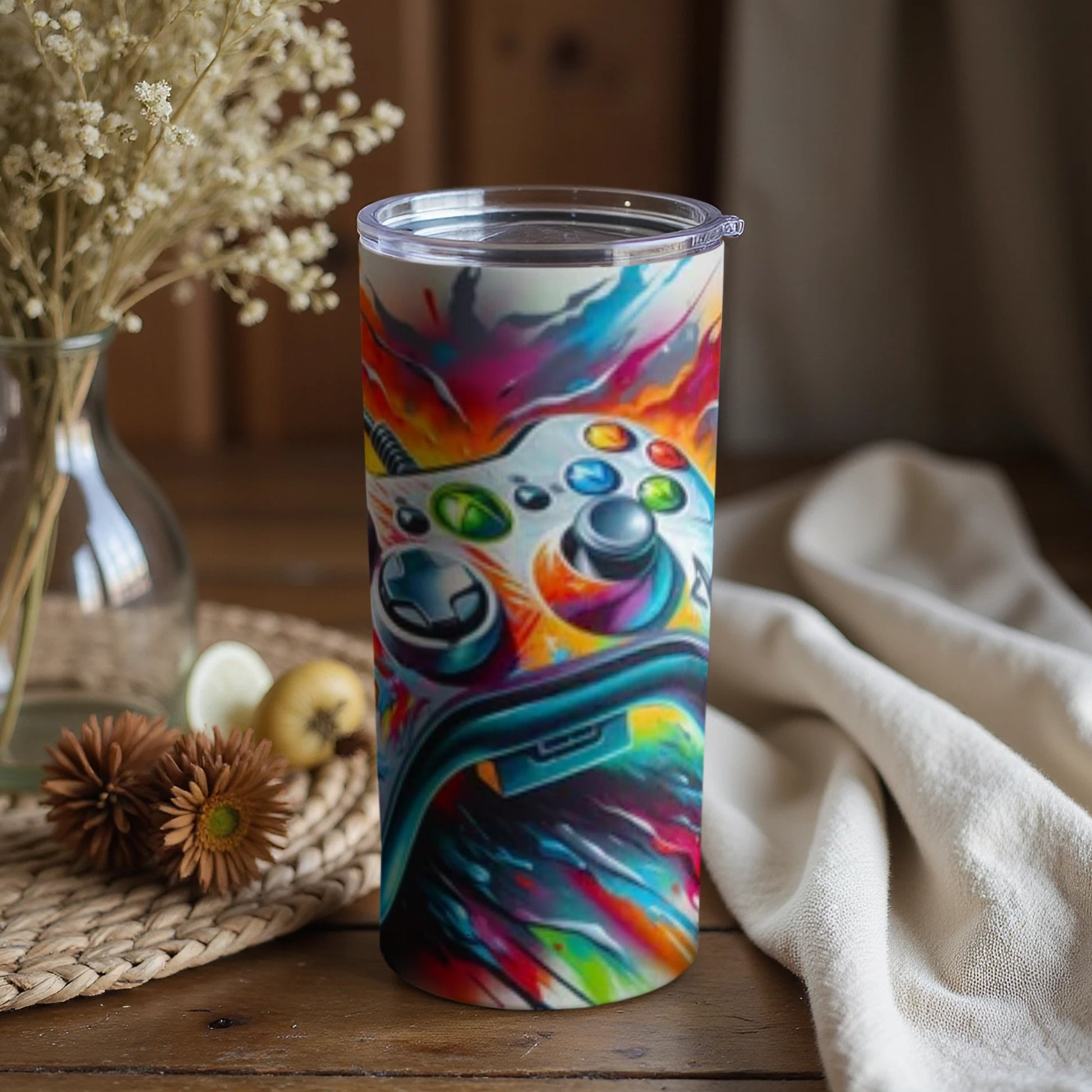 Colorful Gaming Controller Design Tumbler