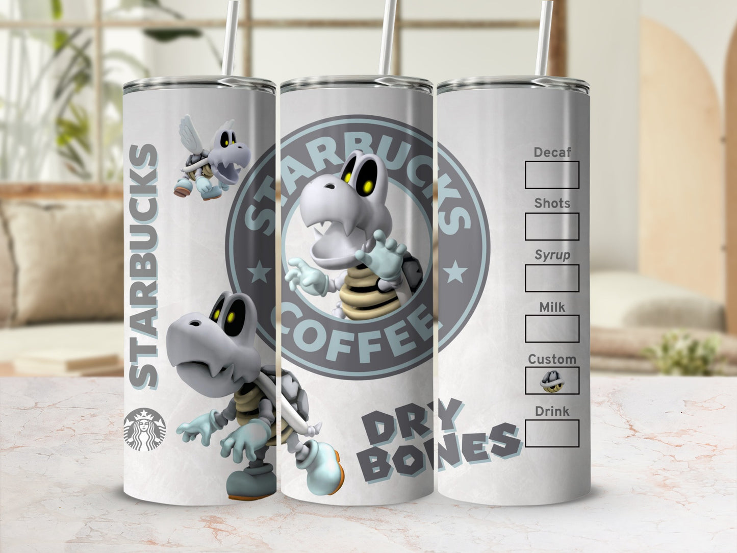 Starbucks Coffee Dry Bones Custom Design Tumbler