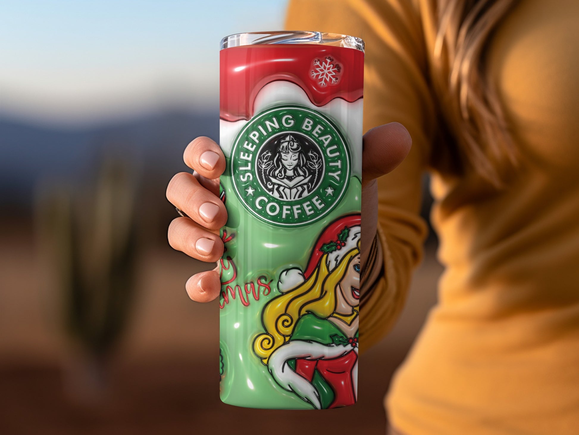 Sleeping Beauty Coffee Christmas Tumbler Gift Idea