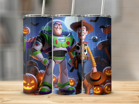 Buzz and Woody Halloween Scene Drinkware Tumbler
