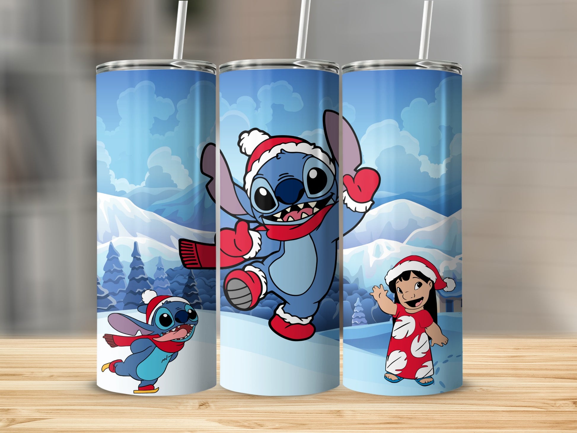 Cute Cartoon Character Christmas Design Tumbler Cup