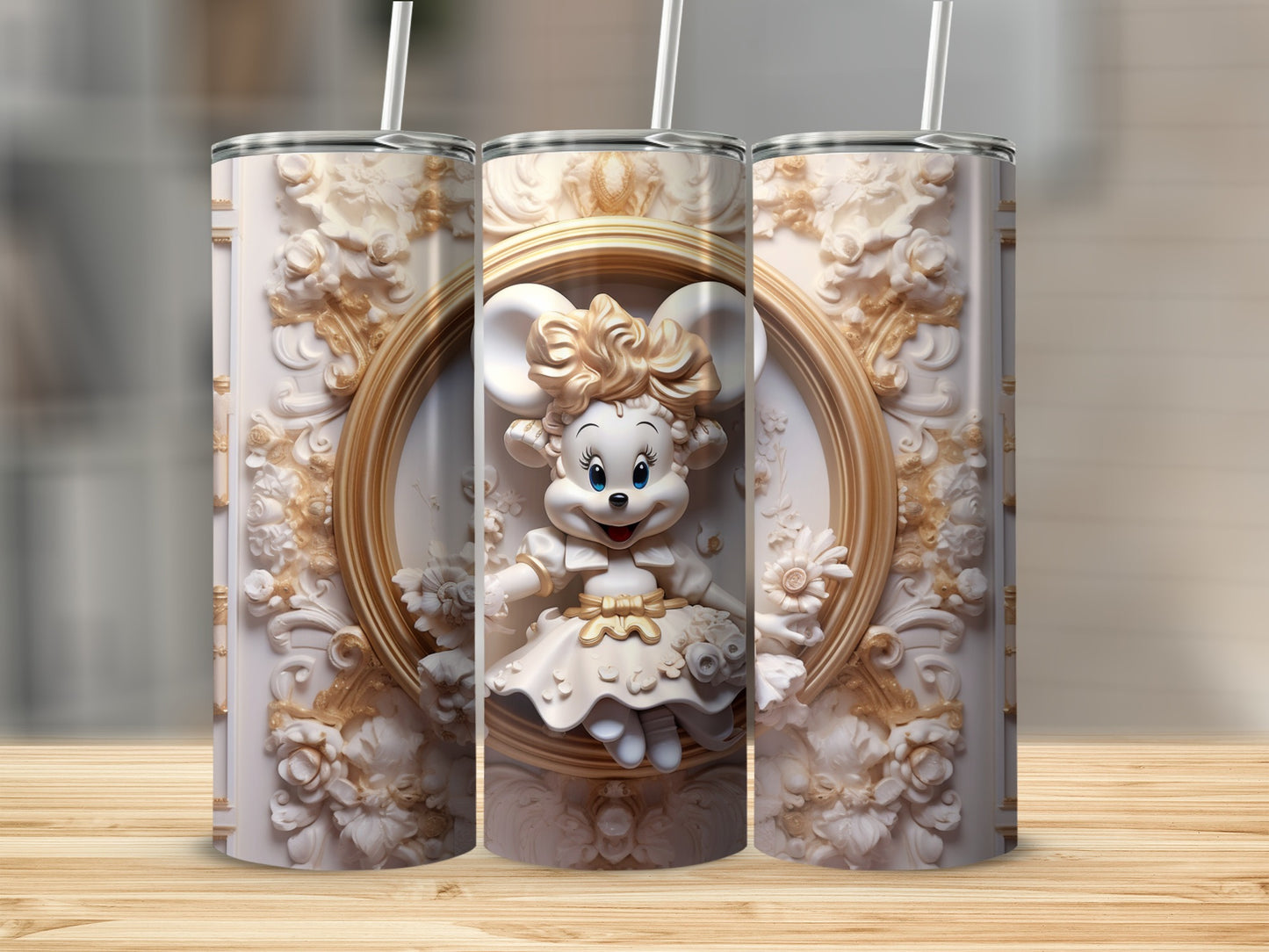 Elegant Cartoon Mouse Decorative Tumbler for Kids