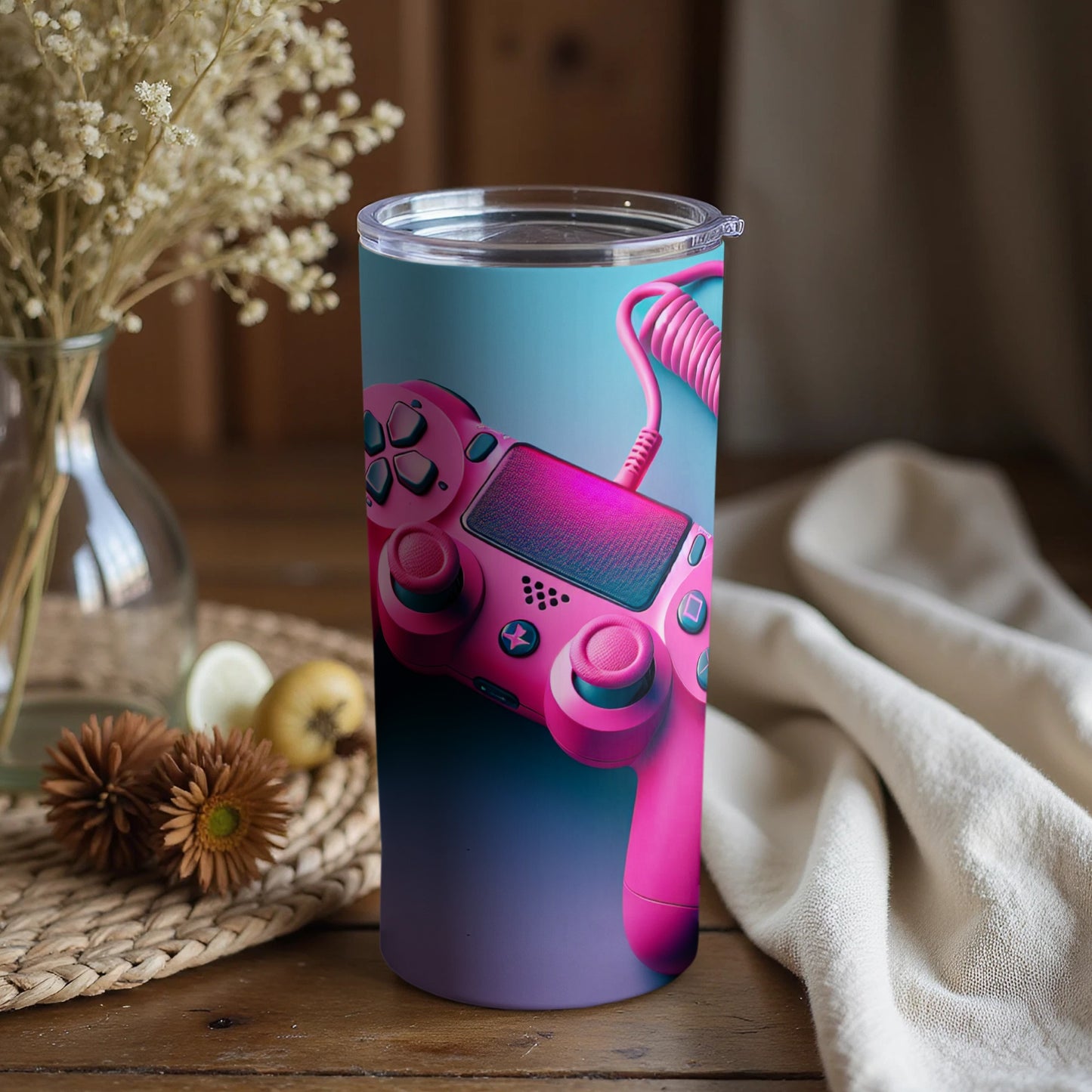 Colorful Game Controller Design Tumbler