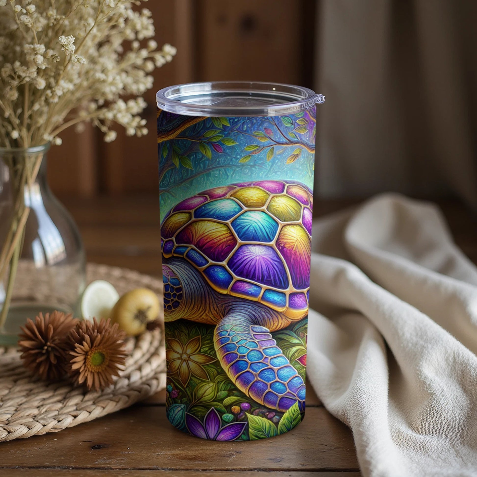 Colorful Sea Turtle Artwork Insulated Tumbler