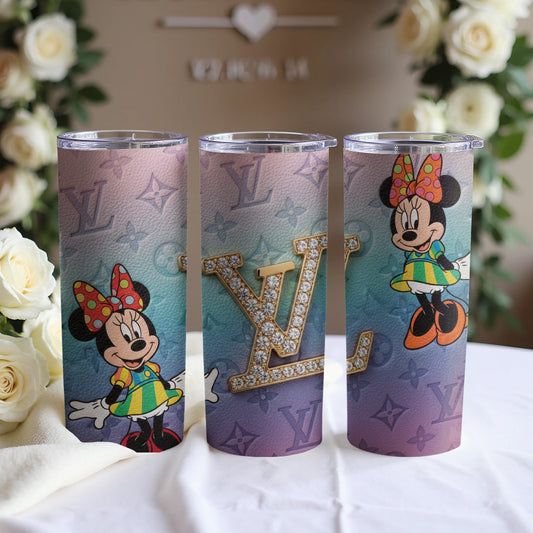 Minnie Mouse Gradient Print Luxury Tumbler Cups