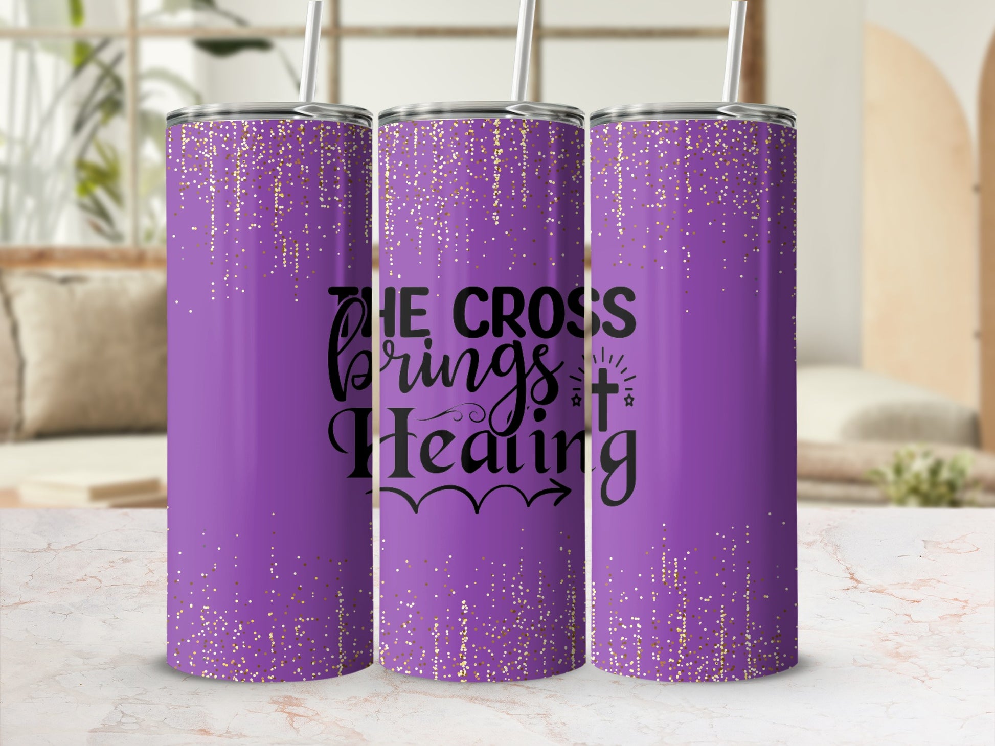 The Cross Brings Healing Inspirational Tumbler