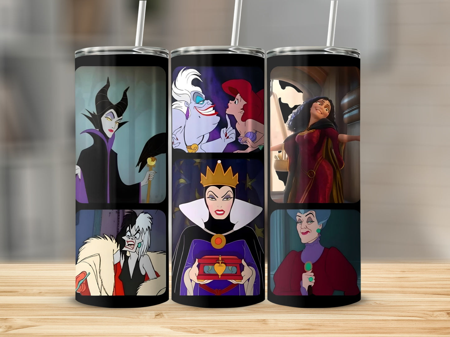 Disney Villains Collage Design Insulated Tumbler