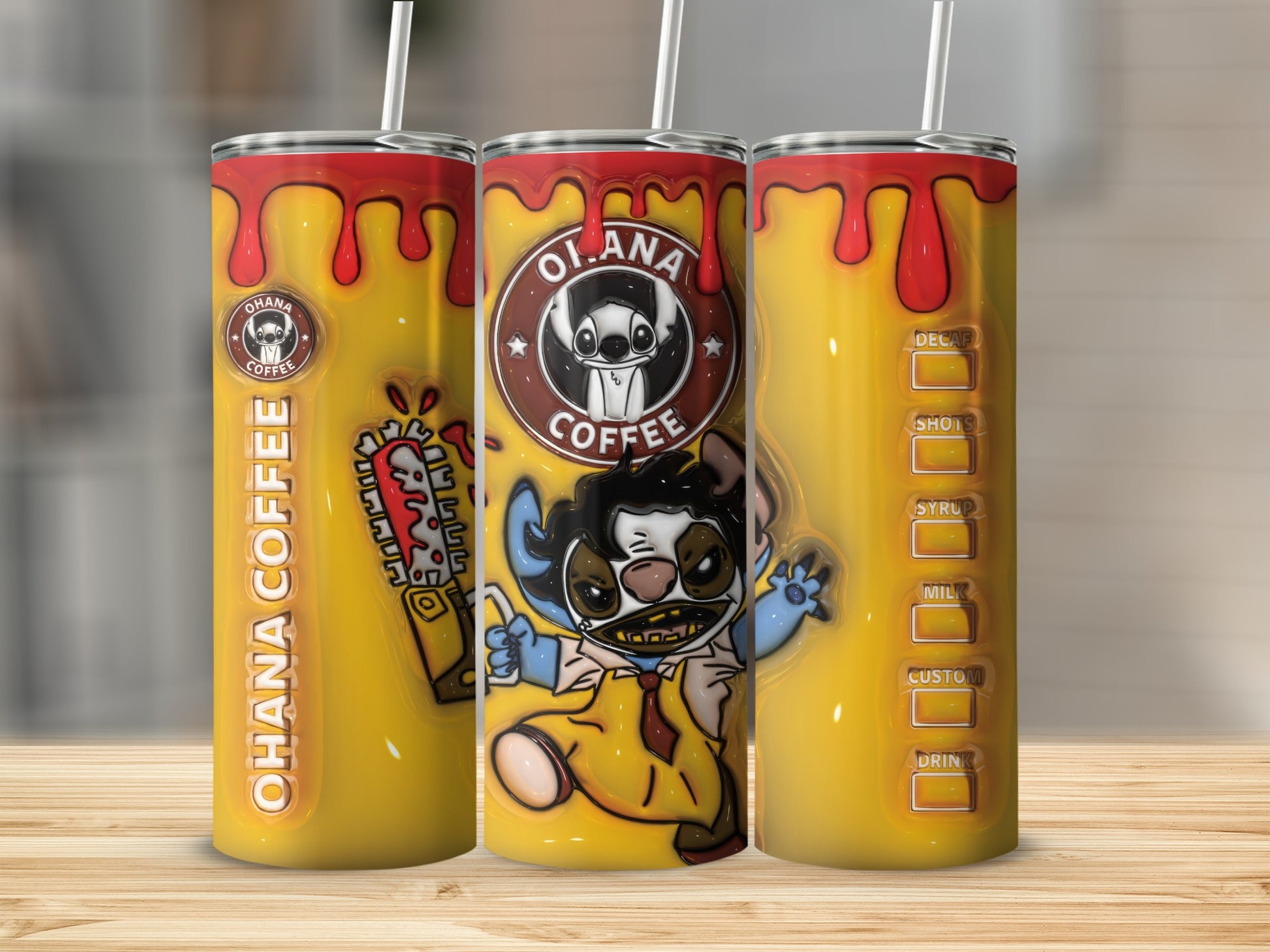 Alien Themed Customizable Coffee Tumbler