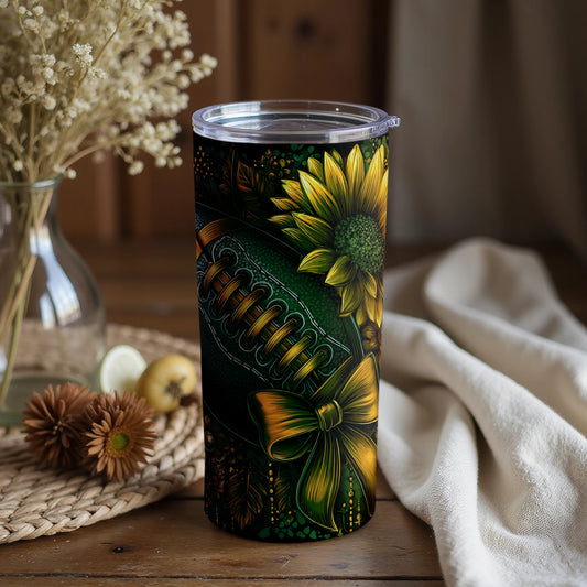 Sunflower Football Design Tumbler for Daily Use