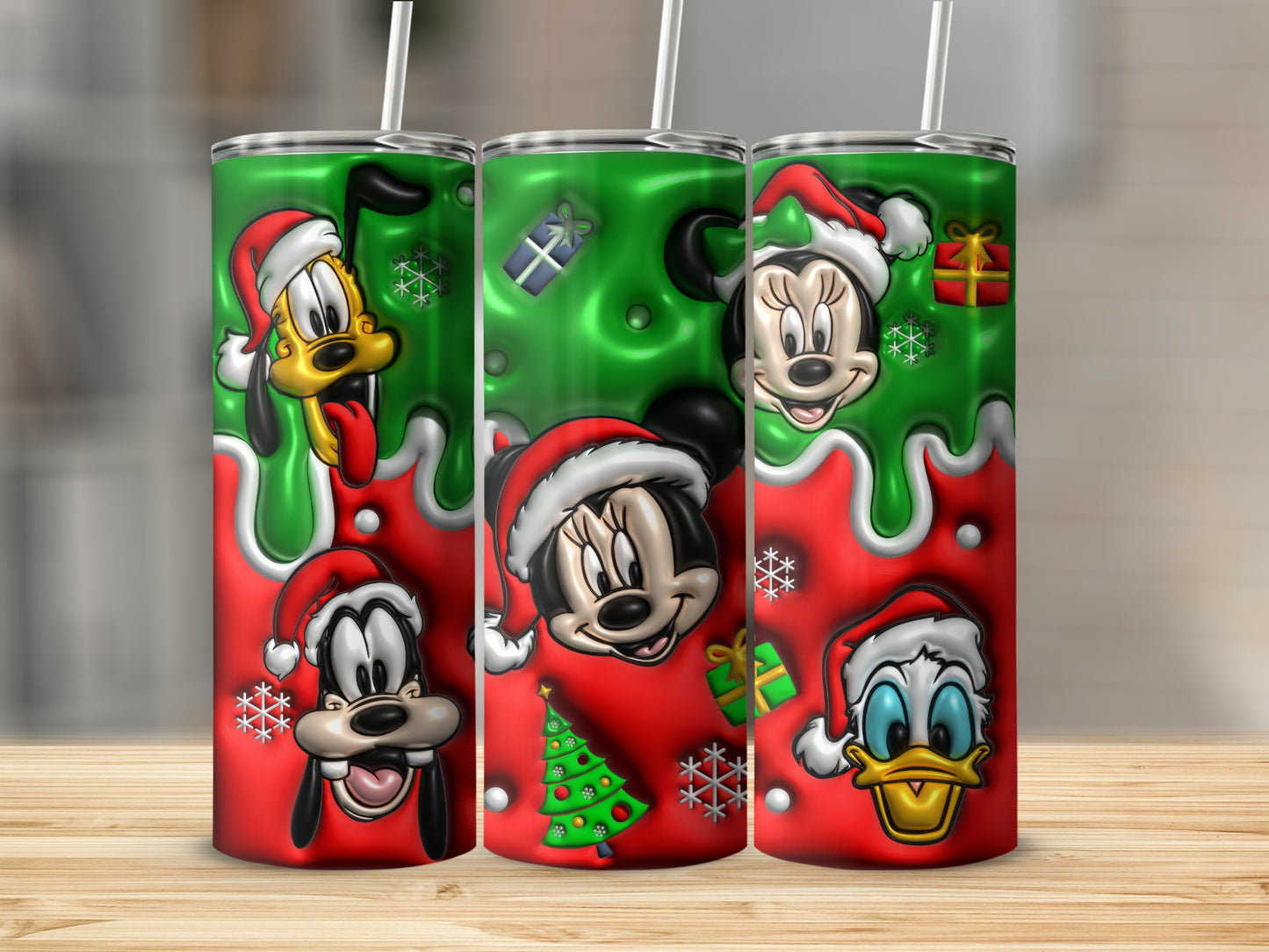 Festive Cartoon Characters Stainless Steel Tumbler