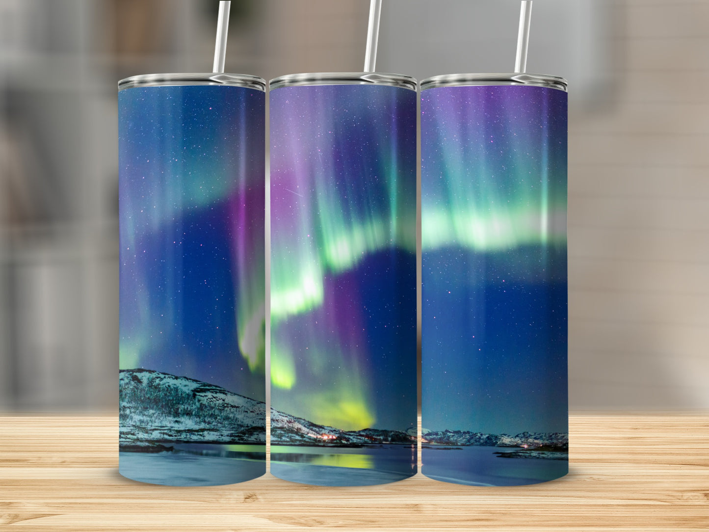 Northern Lights Scenic Tumbler for Stunning Drinkware