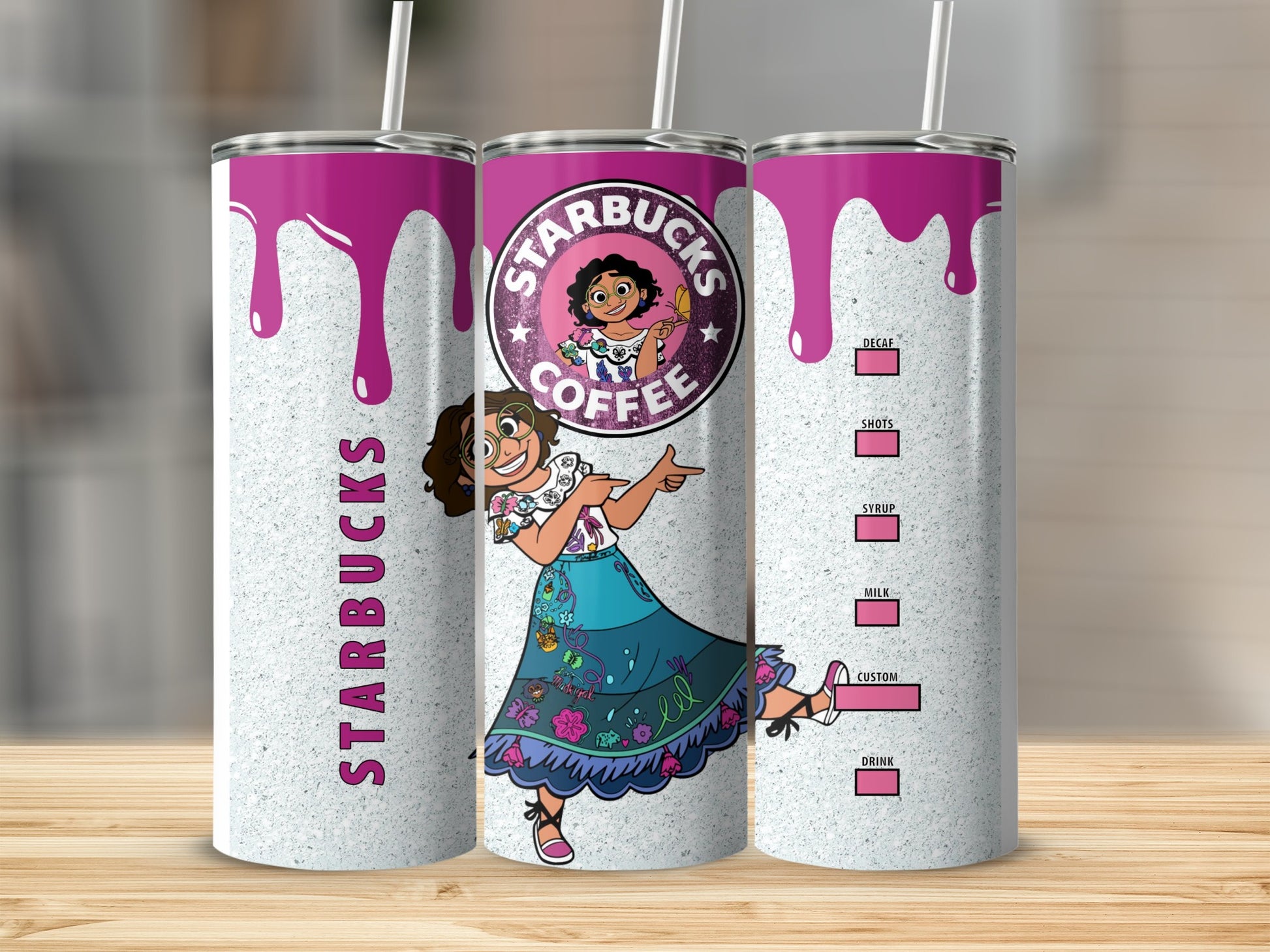 Starbucks Coffee Tumbler with Encanto Character Design