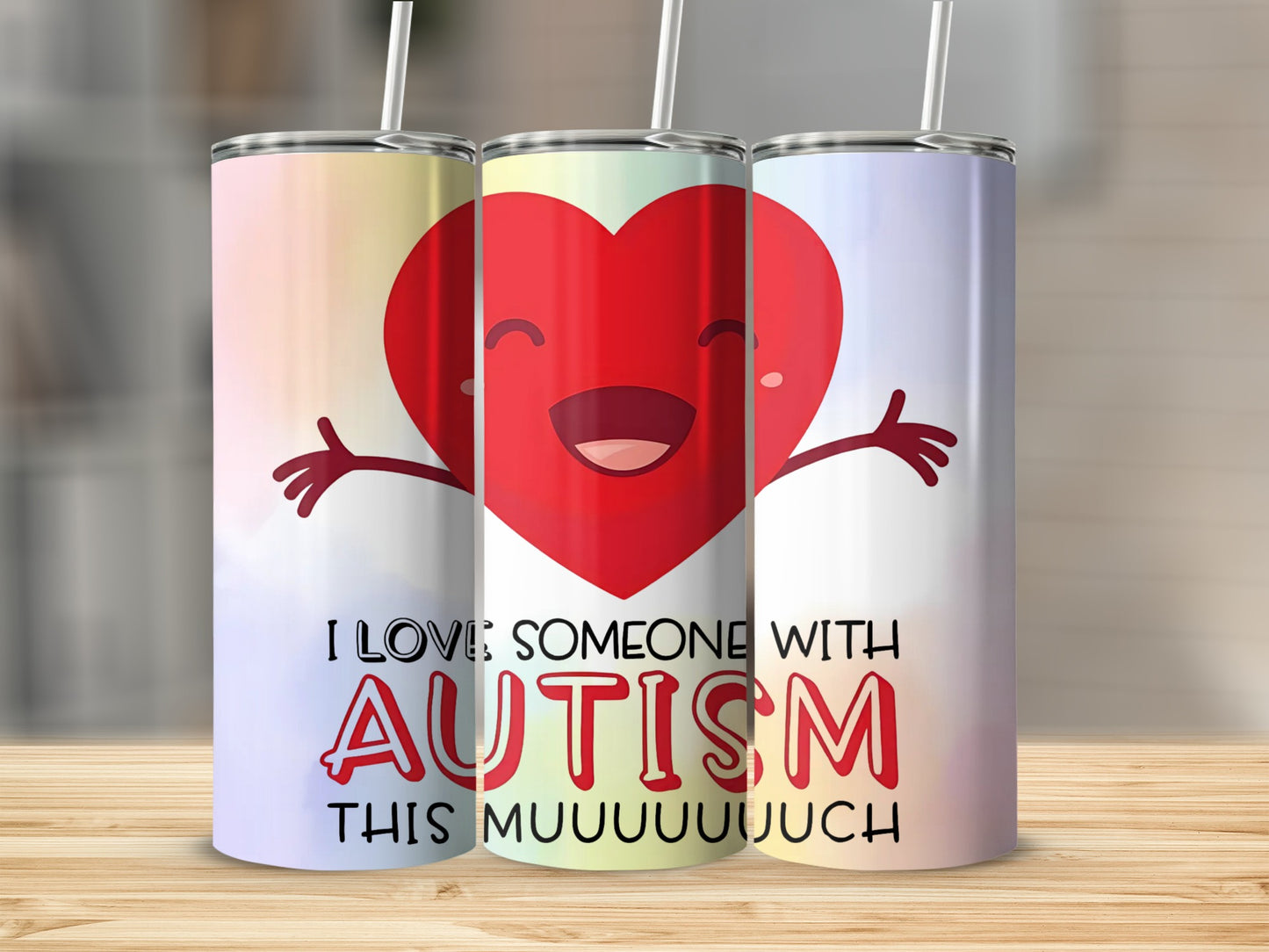 I Love Someone With Autism Tumbler Valentine's Gift