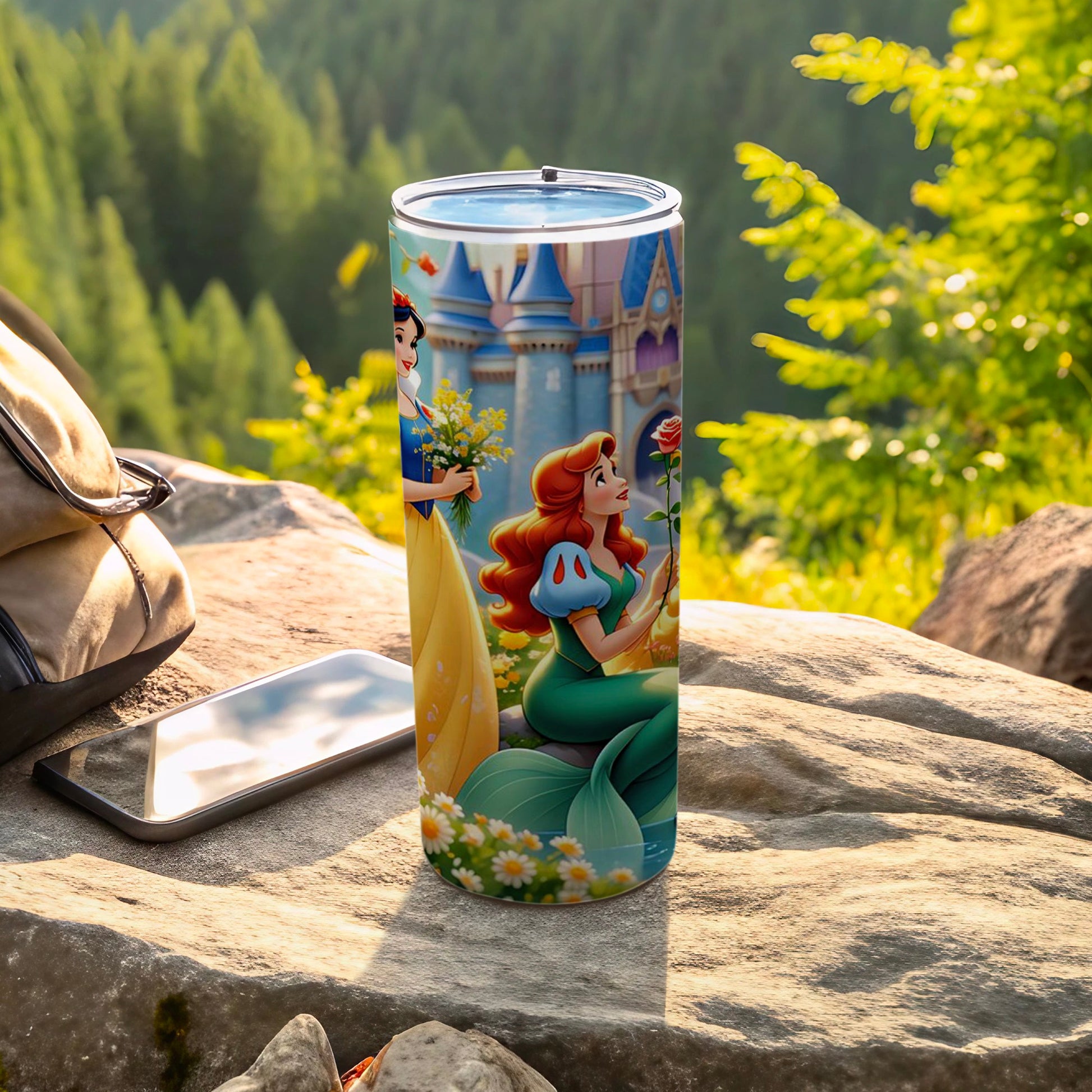 Colorful Princess Tumbler  Travel Mug for Kids and Adults