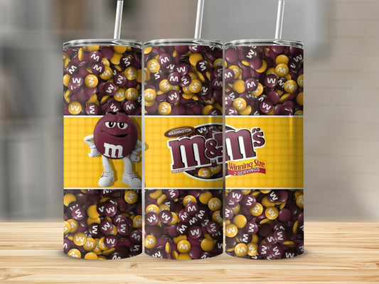 Washington Chocolate Commanders Winning Size M and Ms Tumblers