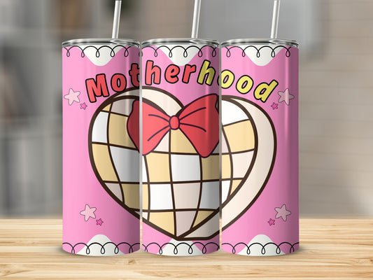 Motherhood Heart Design with Bow Tumbler Product