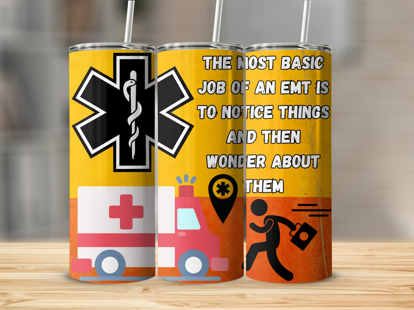 EMT Profession Inspired Stainless Steel Water Bottle