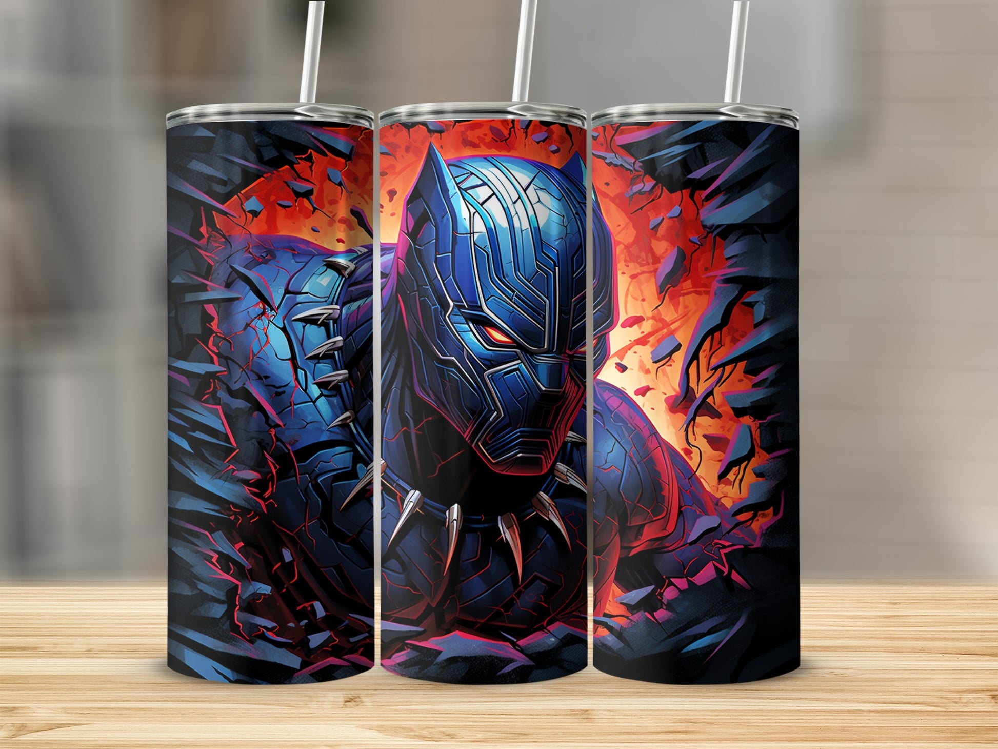 Vibrant Hero Battle Pose Insulated Tumbler Cup