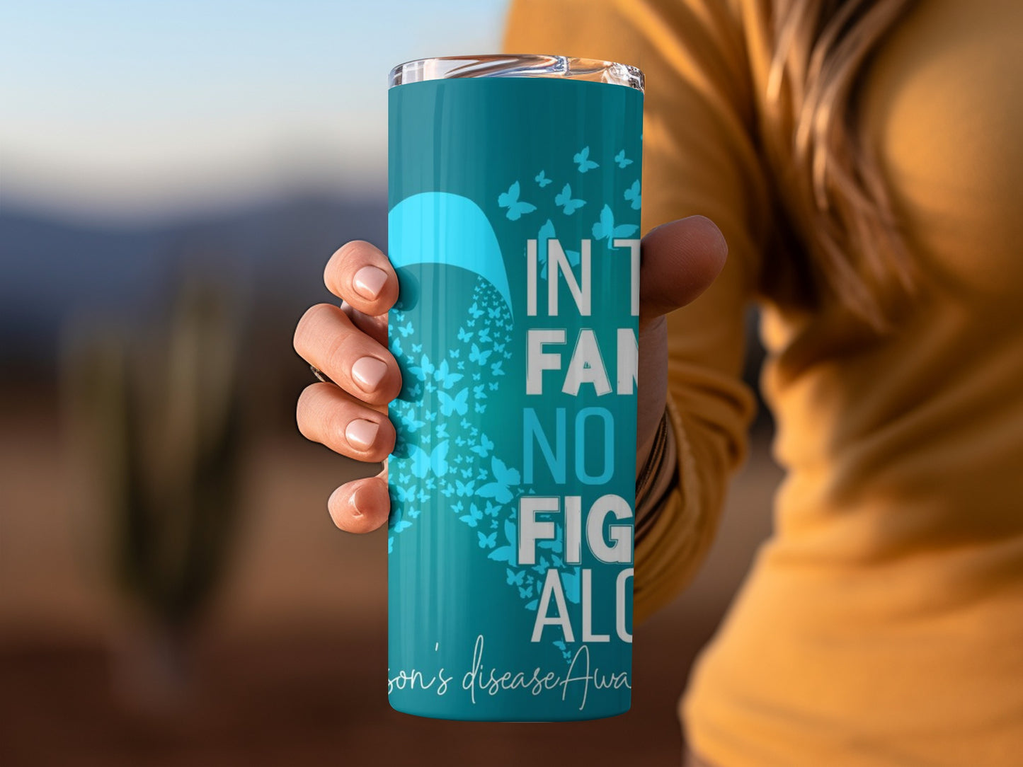 Parkinson's Disease Awareness Butterfly Design Tumbler