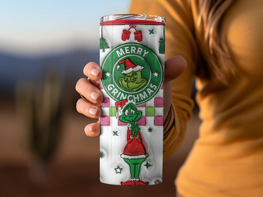 Merry Grinchmas Insulated Tumbler for Hot and Cold Drinks