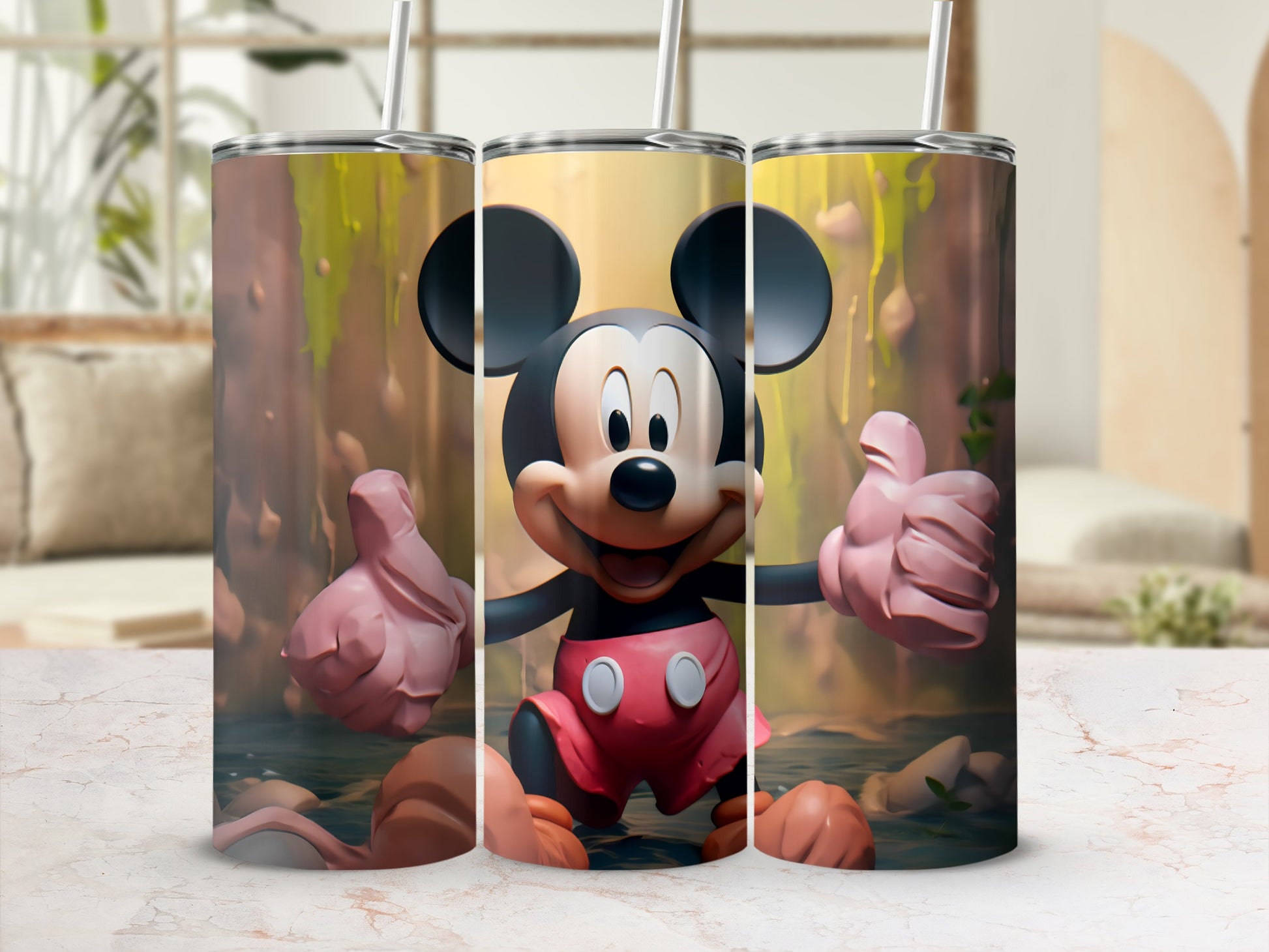 Mickey Animated Character Tumbler Cup Design