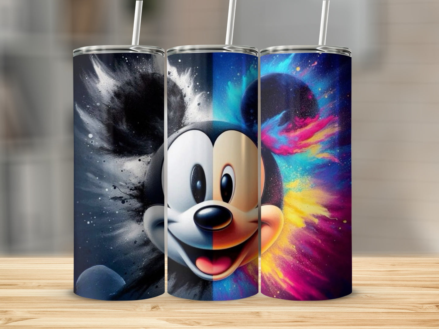 Colorful Mickey Mouse Design Insulated Tumbler Cups