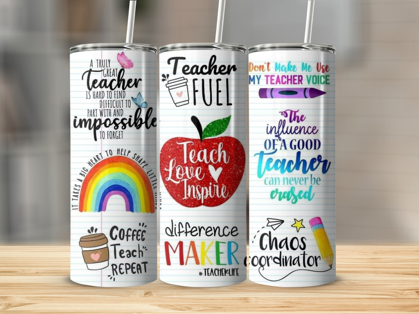 Inspirational Teacher Quotes Stainless Steel Tumbler
