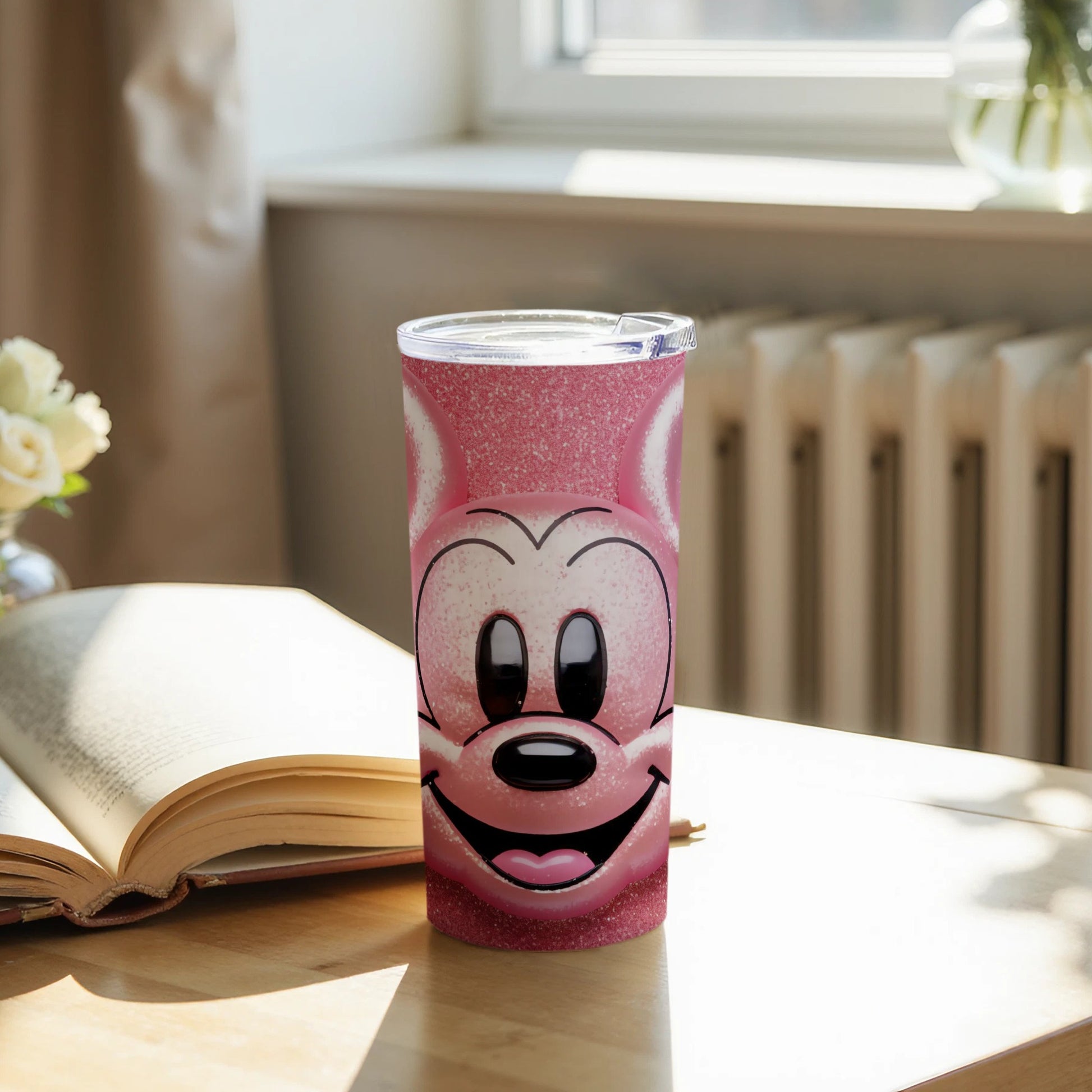 Cute Pink Cartoon Character Insulated Tumbler