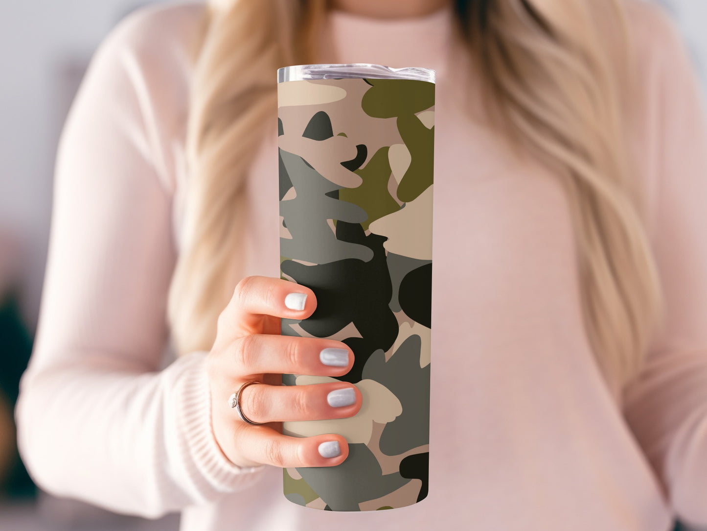 Camouflage Design Insulated Travel Tumbler Cup