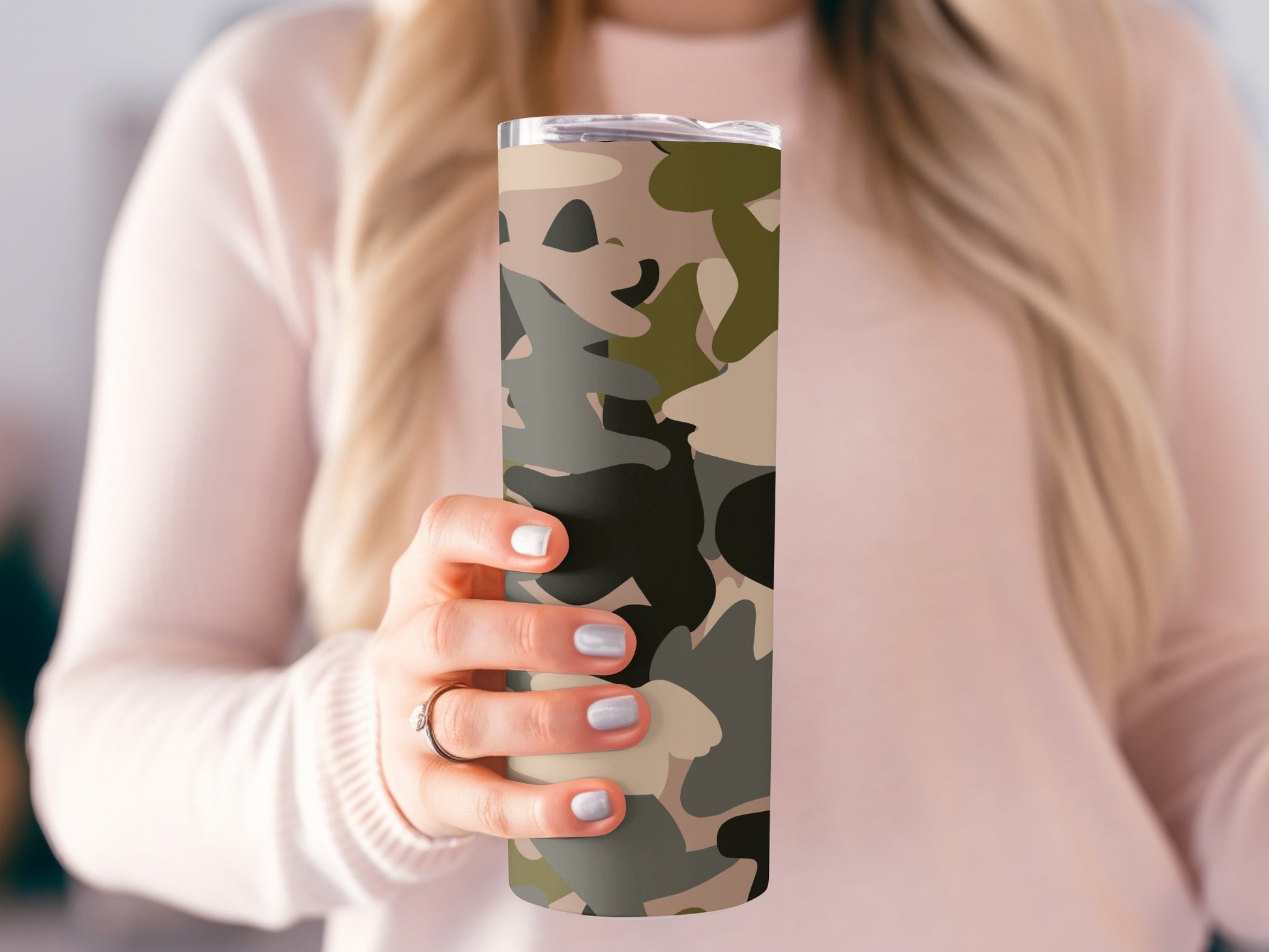 Camouflage Design Insulated Travel Tumbler Cup