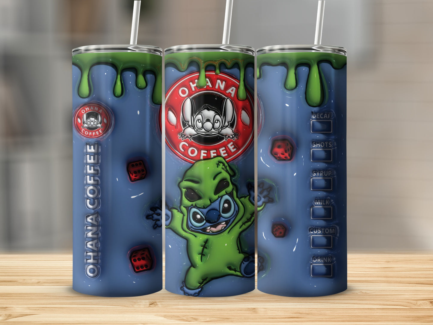 Ohana Coffee Alien Custom Design Tumbler