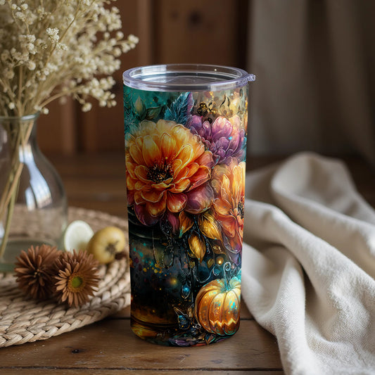 Fantasy Autumn Floral Insulated Tumbler