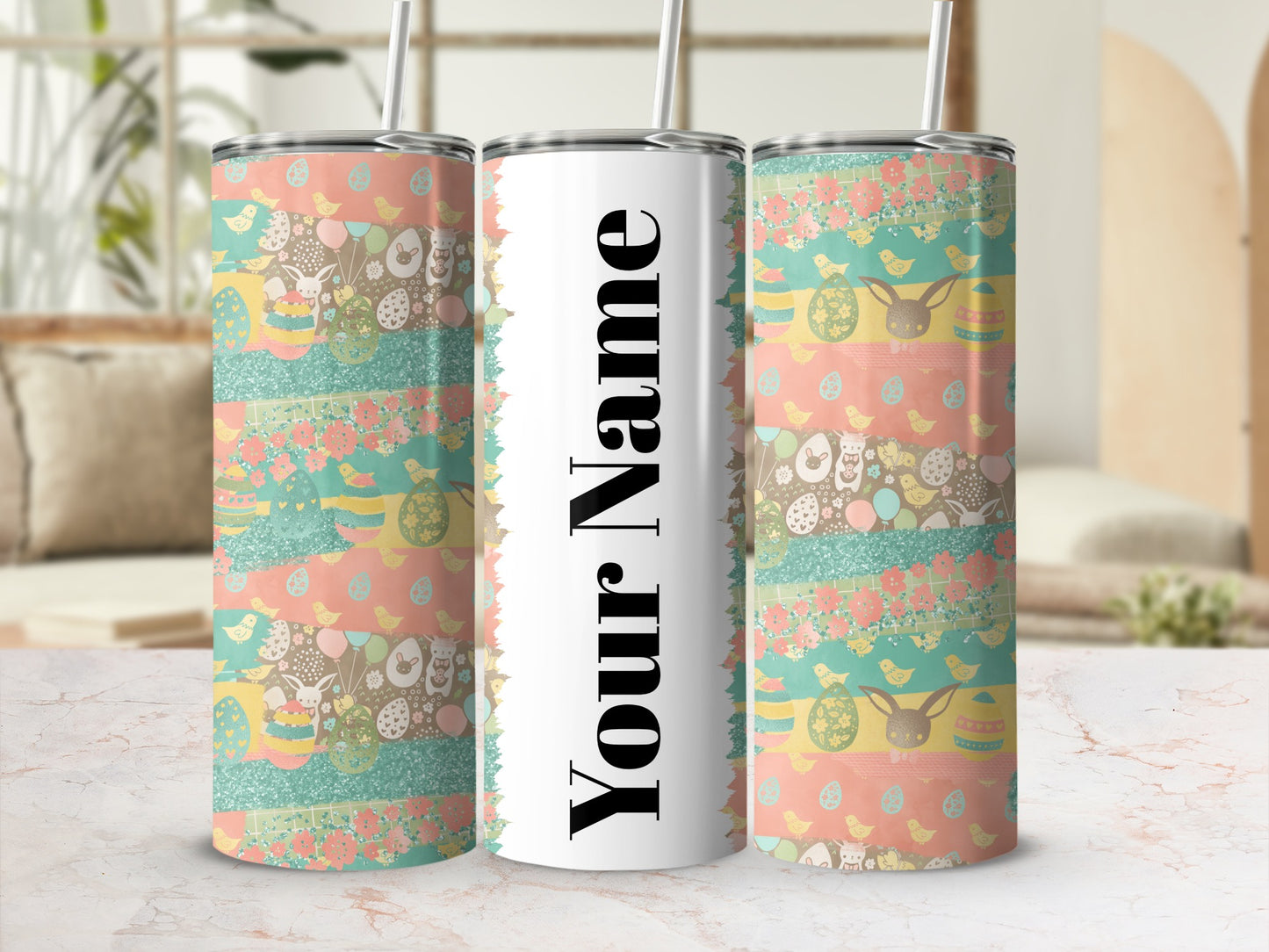 Custom Easter Themed Tumbler With Your Name Design