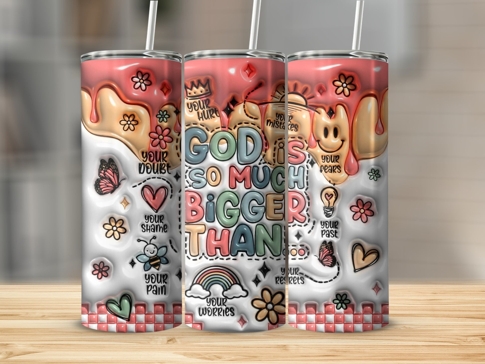 God is So Much Bigger Than Your Fears Custom Tumbler