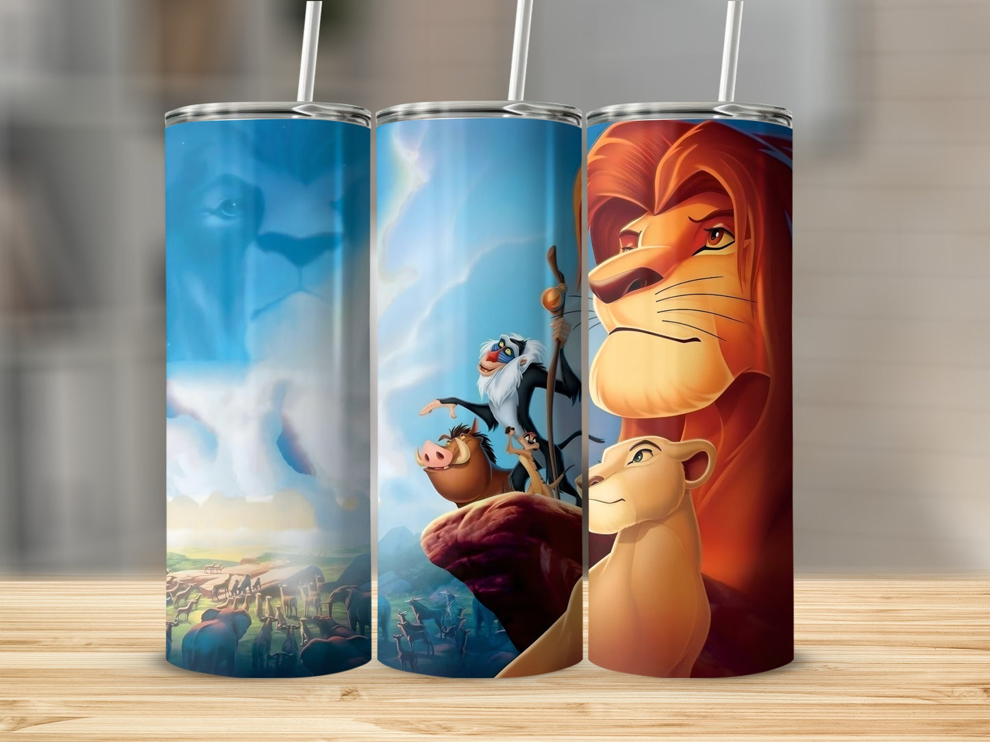 Iconic Lion King Characters Tumbler Drinkware Set