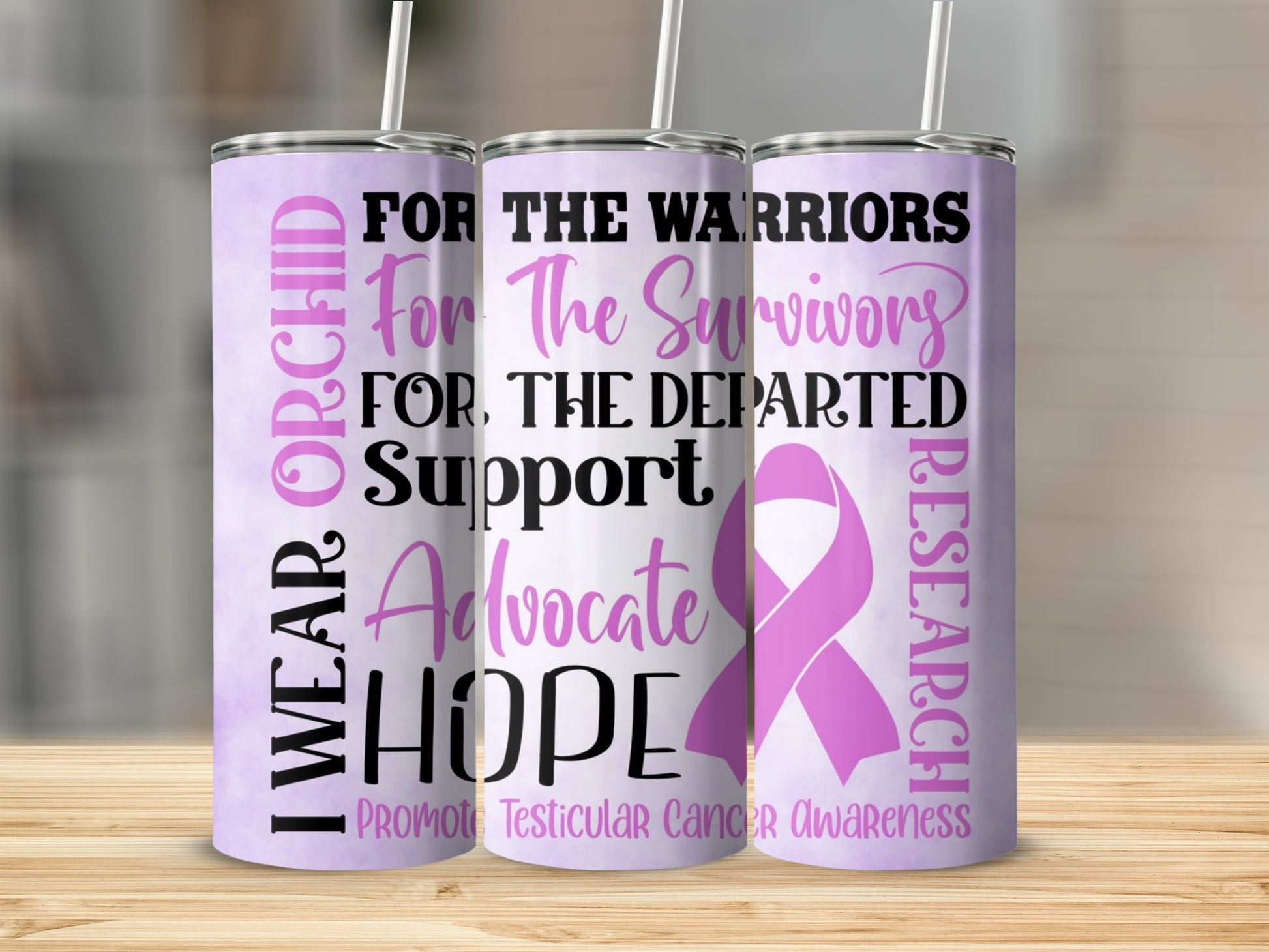Testicular Cancer Awareness Stainless Steel Tumbler